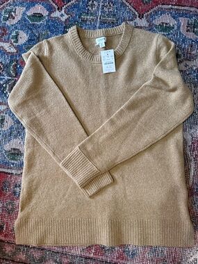 J. Crew Women's Crewneck Sweater in Camel